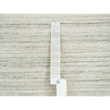 Load image into Gallery viewer, 12&#39;1&quot;x12&#39;1&quot; Ivory and Cream, Undyed Natural Wool Modern Design, Thick and Plush Plain Hand Loomed, Square Oriental Rug FWR389964