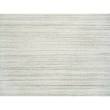 Load image into Gallery viewer, 12&#39;1&quot;x12&#39;1&quot; Ivory and Cream, Undyed Natural Wool Modern Design, Thick and Plush Plain Hand Loomed, Square Oriental Rug FWR389964