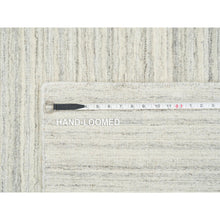 Load image into Gallery viewer, 12&#39;1&quot;x12&#39;1&quot; Ivory and Cream, Undyed Natural Wool Modern Design, Thick and Plush Plain Hand Loomed, Square Oriental Rug FWR389964