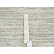 Load image into Gallery viewer, 12&#39;1&quot;x12&#39;1&quot; Ivory And Cream, Thick And Plush Plain Hand Loomed, Undyed Natural Wool Modern Design, Round Oriental Rug FWR390000