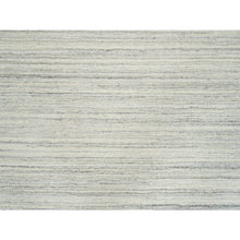 Load image into Gallery viewer, 12&#39;1&quot;x12&#39;1&quot; Ivory And Cream, Thick And Plush Plain Hand Loomed, Undyed Natural Wool Modern Design, Round Oriental Rug FWR390000