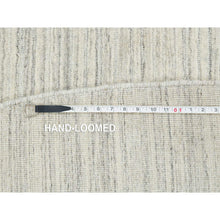 Load image into Gallery viewer, 12&#39;1&quot;x12&#39;1&quot; Ivory and Cream, Thick and Plush Plain Hand Loomed, Undyed Natural Wool Modern Design, Round Oriental Rug FWR390000
