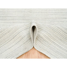 Load image into Gallery viewer, 6&#39;1&quot;x9&#39; Ivory And Cream, Modern Design Thick And Plush, Plain Hand Loomed Undyed Natural Wool, Oriental Rug FWR390048