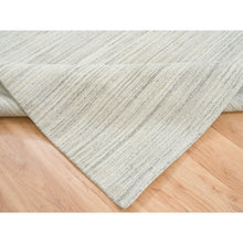 Load image into Gallery viewer, 6&#39;1&quot;x9&#39; Ivory And Cream, Modern Design Thick And Plush, Plain Hand Loomed Undyed Natural Wool, Oriental Rug FWR390048