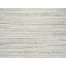 Load image into Gallery viewer, 6&#39;1&quot;x9&#39; Ivory And Cream, Modern Design Thick And Plush, Plain Hand Loomed Undyed Natural Wool, Oriental Rug FWR390048