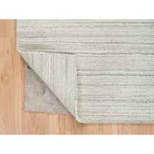 Load image into Gallery viewer, 6&#39;2&quot;x6&#39;2&quot; Ivory And Cream, Undyed Natural Wool Modern Design, Thick And Plush Plain Hand Loomed, Square Oriental Rug FWR390060