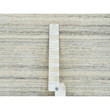 Load image into Gallery viewer, 6&#39;2&quot;x6&#39;2&quot; Ivory And Cream, Undyed Natural Wool Modern Design, Thick And Plush Plain Hand Loomed, Square Oriental Rug FWR390060