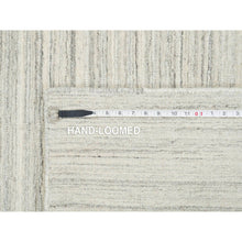 Load image into Gallery viewer, 6&#39;2&quot;x6&#39;2&quot; Ivory And Cream, Undyed Natural Wool Modern Design, Thick And Plush Plain Hand Loomed, Square Oriental Rug FWR390060