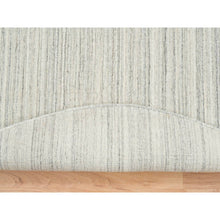 Load image into Gallery viewer, 6&#39;1&quot;x6&#39;1&quot; Ivory And Cream, Thick And Plush Plain Hand Loomed, Undyed Natural Wool Modern Design, Round Oriental Rug FWR390078
