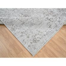 Load image into Gallery viewer, 10&#39;x10&#39; Gray, Broken Persian Design, Hand Knotted Wool And Pure Silk, Square Oriental Rug FWR390096