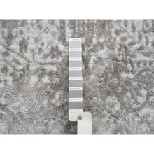 Load image into Gallery viewer, 10&#39;x10&#39; Gray, Broken Persian Design, Hand Knotted Wool And Pure Silk, Square Oriental Rug FWR390096