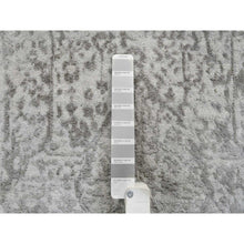 Load image into Gallery viewer, 2&#39;7&quot;x20&#39; Gray, Wool And Pure Silk Broken Persian Design, Hand Knotted, Xl Runner Oriental Rug FWR390126
