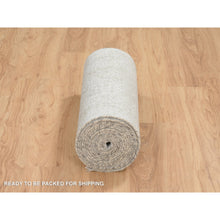 Load image into Gallery viewer, 2&#39;7&quot;x20&#39; Gray, Wool And Pure Silk Broken Persian Design, Hand Knotted, Xl Runner Oriental Rug FWR390126