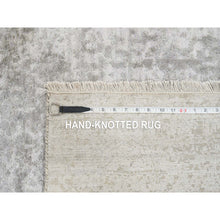 Load image into Gallery viewer, 2&#39;7&quot;x20&#39; Gray, Wool And Pure Silk Broken Persian Design, Hand Knotted, Xl Runner Oriental Rug FWR390126