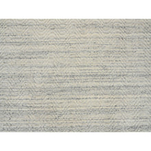 Load image into Gallery viewer, 5&#39;10&quot;x5&#39;10&quot; Beige, Variegated Textured Modern Design, Hand Loomed Soft Wool, Round Oriental Rug FWR390144