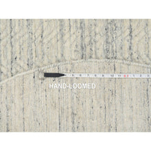 Load image into Gallery viewer, 5&#39;10&quot;x5&#39;10&quot; Beige, Variegated Textured Modern Design, Hand Loomed Soft Wool, Round Oriental Rug FWR390144