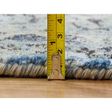 Load image into Gallery viewer, 6&#39;x9&#39; Light Gray, Pure Silk With Wool Hand Knotted, Broken Kashan Design, Oriental Rug FWR390150