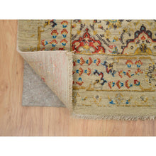 Load image into Gallery viewer, 8&#39;2&quot;x10&#39;2&quot; Beige, The Sunset Rosettes, Hand Knotted Wool And Pure Silk, Oriental Rug FWR390174