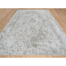 Load image into Gallery viewer, 11&#39;9&quot;x15&#39; Gray, Broken Persian Design, Hand Knotted Wool And Pure Silk, Oversized Oriental Rug FWR390234