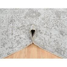 Load image into Gallery viewer, 11&#39;9&quot;x15&#39; Gray, Broken Persian Design, Hand Knotted Wool And Pure Silk, Oversized Oriental Rug FWR390234