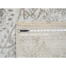 Load image into Gallery viewer, 11&#39;9&quot;x15&#39; Gray, Broken Persian Design, Hand Knotted Wool And Pure Silk, Oversized Oriental Rug FWR390234