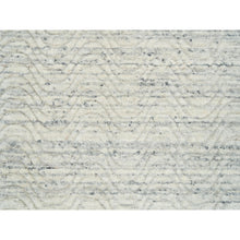 Load image into Gallery viewer, 2&#39;5&quot;x12&#39; Beige, Variegated Textured Modern Design, Hand Loomed Natural Wool, Runner Oriental Rug FWR390246