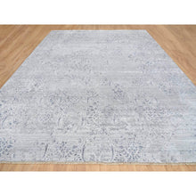 Load image into Gallery viewer, 11&#39;9&quot;x15&#39; Ivory, Hand Knotted Damask Design, Tone On Tone Wool And Plant Based Silk, Oversized Oriental Rug FWR390252