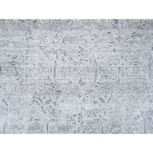 Load image into Gallery viewer, 11&#39;9&quot;x15&#39; Ivory, Hand Knotted Damask Design, Tone On Tone Wool And Plant Based Silk, Oversized Oriental Rug FWR390252