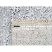 Load image into Gallery viewer, 11&#39;9&quot;x15&#39; Ivory, Hand Knotted Damask Design, Tone On Tone Wool And Plant Based Silk, Oversized Oriental Rug FWR390252