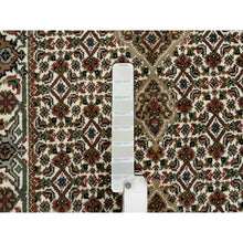 Load image into Gallery viewer, 2&#39;6&quot;x18&#39; Ivory, Tabriz Mahi with Fish Medallion Design, 175 KPSI, Pure Wool, Hand Knotted, XL Runner Oriental Rug FWR390510