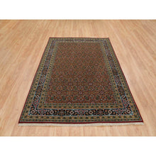 Load image into Gallery viewer, 6&#39;1&quot;x9&#39; Red Herati All Over Fish Design Thick And Plush Wool 175 Kpsi Hand Knotted Oriental Rug FWR390648