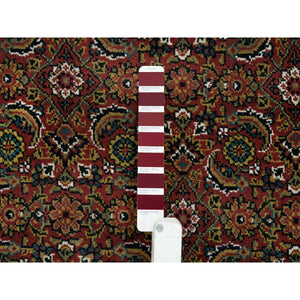 6'1"x9' Red Herati All Over Fish Design Thick And Plush Wool 175 Kpsi Hand Knotted Oriental Rug FWR390648
