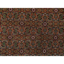 Load image into Gallery viewer, 6&#39;1&quot;x9&#39; Red Herati All Over Fish Design Thick And Plush Wool 175 Kpsi Hand Knotted Oriental Rug FWR390648