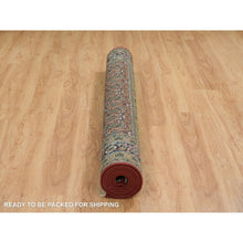 Load image into Gallery viewer, 6&#39;1&quot;x9&#39; Red Herati All Over Fish Design Thick And Plush Wool 175 Kpsi Hand Knotted Oriental Rug FWR390648