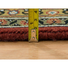 Load image into Gallery viewer, 6&#39;1&quot;x9&#39; Red Herati All Over Fish Design Thick And Plush Wool 175 Kpsi Hand Knotted Oriental Rug FWR390648