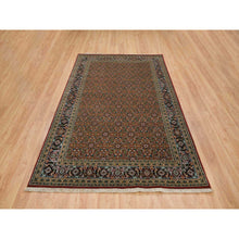 Load image into Gallery viewer, 6&#39;x9&#39;5&quot; Red, Herati All Over Fish Design Hand Knotted, 250 Kpsi Wool, Dense Weave, Oriental Rug FWR390654