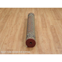 Load image into Gallery viewer, 6&#39;x9&#39;5&quot; Red, Herati All Over Fish Design Hand Knotted, 250 Kpsi Wool, Dense Weave, Oriental Rug FWR390654