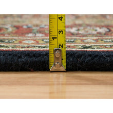 Load image into Gallery viewer, 5&#39;10&quot;x9&#39;1&quot; Jet Black, Herati With All Over Design, Hand Knotted, 250 Kpsi Wool, Dense Weave, Oriental Rug FWR390690