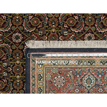 Load image into Gallery viewer, 5&#39;10&quot;x9&#39;1&quot; Jet Black, Herati With All Over Design, Hand Knotted, 250 Kpsi Wool, Dense Weave, Oriental Rug FWR390690