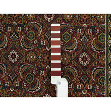Load image into Gallery viewer, 4&#39;3&quot;x6&#39;2&quot; Red Herati All Over Fish Design, Hand Knotted, 250 Kpsi Wool And Silk Dense Weave Oriental Rug FWR390708