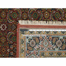 Load image into Gallery viewer, 4&#39;3&quot;x6&#39;2&quot; Red Herati All Over Fish Design, Hand Knotted, 250 Kpsi Wool And Silk Dense Weave Oriental Rug FWR390708