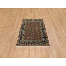 Load image into Gallery viewer, 4&#39;2&quot;x6&#39; Red Herati All Over Fish Design Thick and Plush, 175 KSPI Hand Knotted Wool Oriental Rug FWR390714