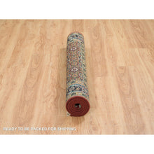 Load image into Gallery viewer, 4&#39;2&quot;x6&#39; Red Herati All Over Fish Design Thick and Plush, 175 KSPI Hand Knotted Wool Oriental Rug FWR390714