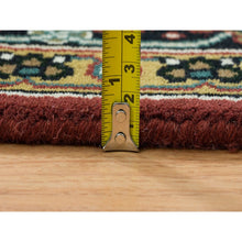 Load image into Gallery viewer, 4&#39;2&quot;x6&#39; Red Herati All Over Fish Design Thick and Plush, 175 KSPI Hand Knotted Wool Oriental Rug FWR390714