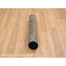 Load image into Gallery viewer, 4&#39;x6&#39;5&quot; Jade Black, Herati with All Over Design, Wool Hand Knotted 250 KPSI Dense Weave, Oriental Rug FWR390720