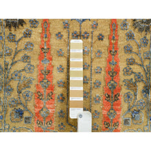 Load image into Gallery viewer, 2&#39;x3&#39; Almond Brown, Hand Knotted Cypress Tree Design, Silk With Textured Wool, Mat Oriental Rug FWR390786