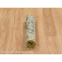 Load image into Gallery viewer, 2&#39;x3&#39; Almond Brown, Hand Knotted Cypress Tree Design, Silk With Textured Wool, Mat Oriental Rug FWR390786