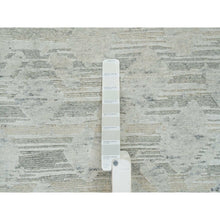 Load image into Gallery viewer, 6&#39;1&quot;x6&#39;2&quot; Ivory, Modern Design, Hand Knotted, Hand Spun Undyed Natural Wool, Square Oriental Rug FWR390936