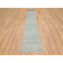 Load image into Gallery viewer, 2&#39;6&quot;x18&#39;2&quot; Ivory, Modern Design, Hand Knotted, Hand Spun Undyed Natural Wool, Xl Runner Oriental Rug FWR390948