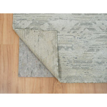 Load image into Gallery viewer, 2&#39;6&quot;x18&#39;2&quot; Ivory, Modern Design, Hand Knotted, Hand Spun Undyed Natural Wool, Xl Runner Oriental Rug FWR390948